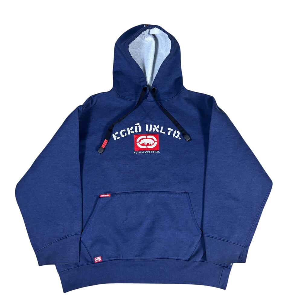 vintage y2k 2000s Ecko Unltd oversized hoodie Large hiphop streetwear skater emo